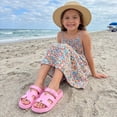 thumbnail image 4 of Cushionaire Orbit Kids Sandals Lightweight Waterproof EVA Slides with Adjustable Buckle Everyday Casual Comfort Girls Sandals, 4 of 25