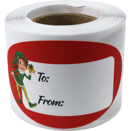 Lotion Gift Tags Elf Presents Gifts Tags Christmas Holiday To From Labels 1 1/2 x 2 1/2 Inch 100 Total Stickers ()