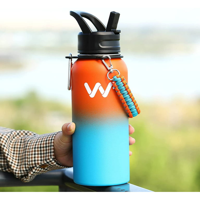 Hydro Flask 32 oz. Water Bottle with Straw Lid - Stainless Steel, Reusable,  Vacuum Insulated- Wide Mouth