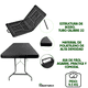 thumbnail image 5 of Mesa Plegable Plástico Tipo Portafolio 1.80m Portátil Jardín Color Negro, 5 of 10