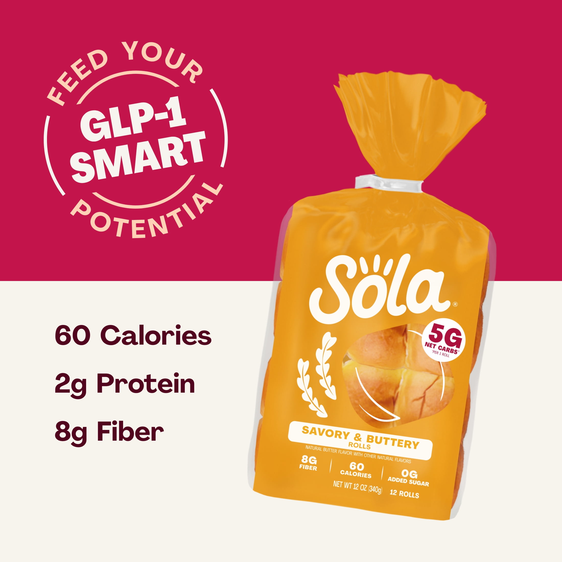 Sola Savory & Buttery Rolls, 12 Count