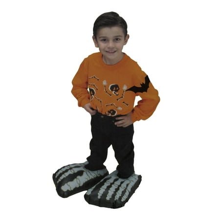 B?Witchers Child Inflatable Skeleton Feet with Squeakers for Halloween or Dress Up - One Size -