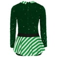 thumbnail image 3 of vastwit Kids Girls Sequins Stripes Ballet Dance Gymnastics Leotard Christmas Party Candy Cane Costume Green 6, 3 of 7