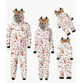 thumbnail image 2 of Franhais Christmas Pajama,  Family Matching Clothes Cartoon Elk/Snowman Print Long-Sleeve Zipper Hood One-Piece Jumpsuit, 2 of 10