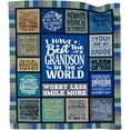 thumbnail image 2 of Grandson Gifts from Grandma Grandpa, Grandson Gifts Blanket, Birthday Gifts for Grandson, Grandson Birthday Gifts, Gifts for Grandson from Grandma, to My Grandson Gifts Throw Blanket 60"X50", 2 of 6