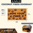 Nonslip Coco Coir Mat for Outdoor Entrance, Wipe Your Paws Doormat for