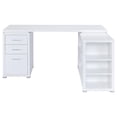 thumbnail image 3 of Yvette 60-inch 3-drawer L-Shape Wood Computer Desk White, 3 of 11