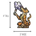 thumbnail image 4 of Hat Shark Pot Smoking Pals Cute Tiger - Iron On Patch Applique, 4 of 4