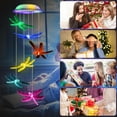 thumbnail image 5 of Qoosea Solar Dragonfly Wind Chimes, Color Changing Solar Wind Chimes for Outside, Waterproof Solar Powered Wind Chime Outdoor, Solar Light LED Multi-Color Light Cover Gift for Garden Decoration, 5 of 6