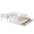 thumbnail image 4 of [US IN STOCK] Twin over Full Bunk Bed with Storage - White(OLD SKU :LP000022AAK), 4 of 9