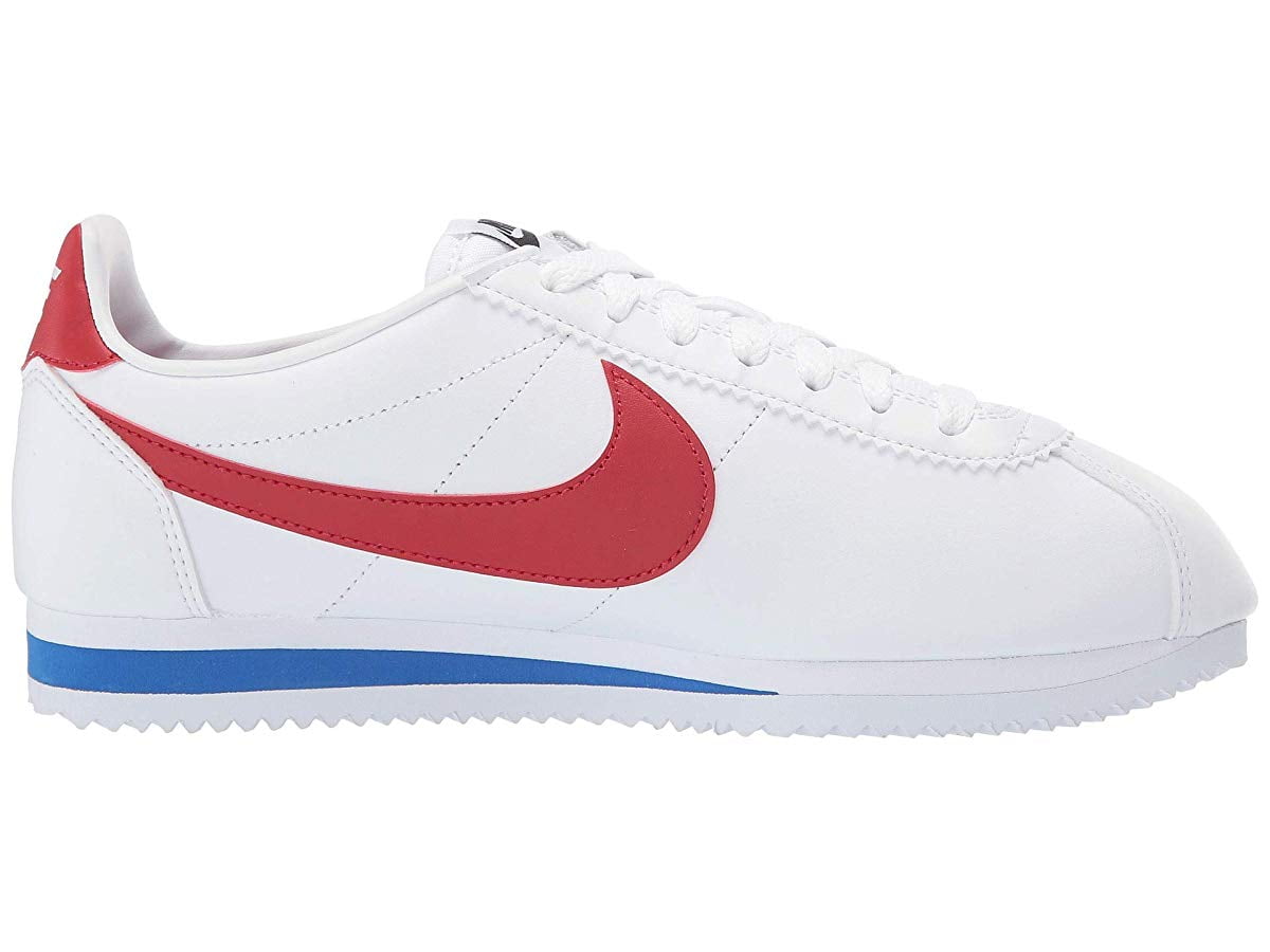 nike cortez leather white red