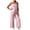 Pink, variant on HBGVBA Maternity Boho Jumpsuit Sleeveless Overalls Boho Print Long Sling Adjustable Waist Loose Breathable Summer Outer Overalls