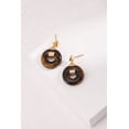 thumbnail image 6 of Vintage Gold 925 Silver Leopard Stone and Tiger's Eye Earrings, 6 of 7