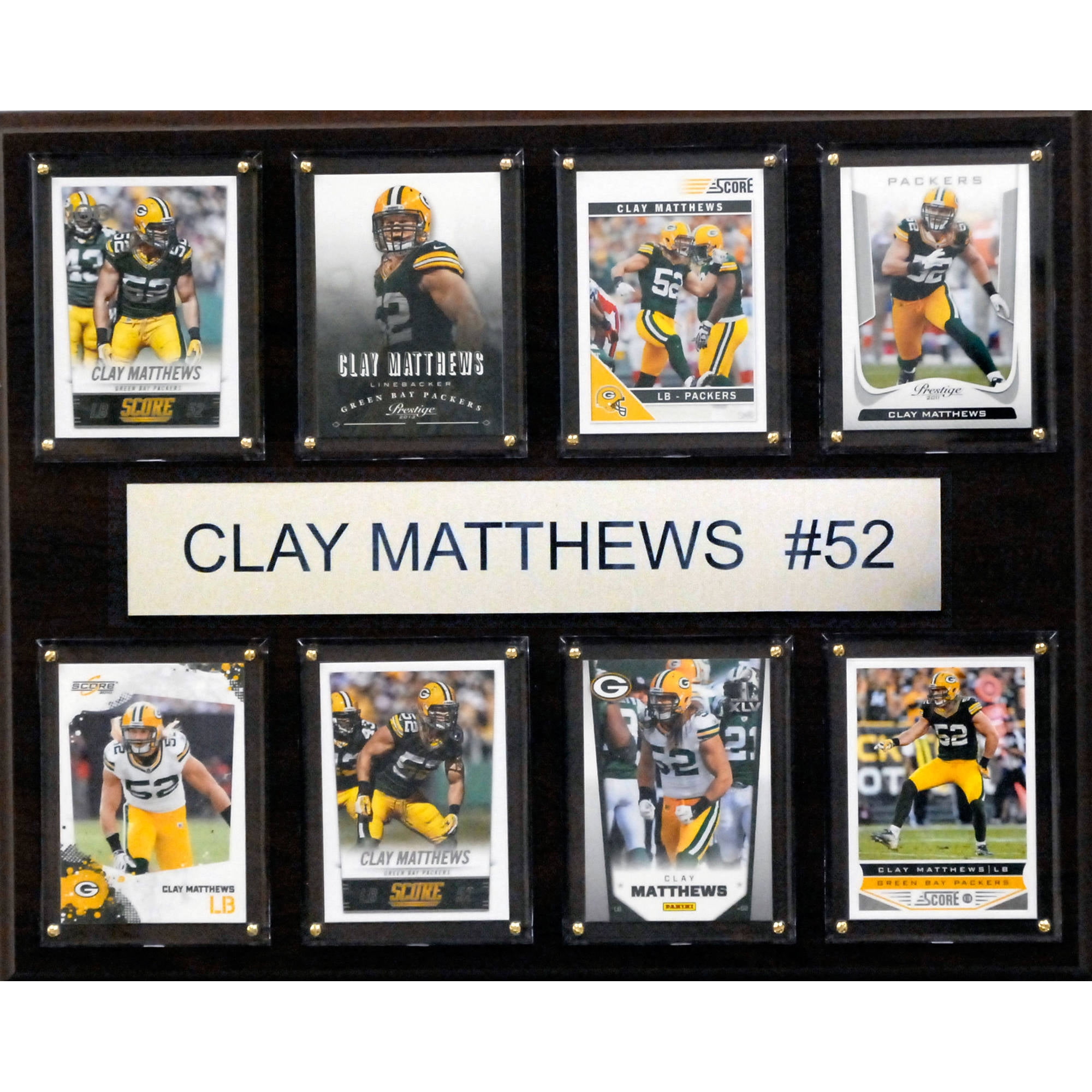 C&I Collectables NFL 12x15 Clay Matthews Green Bay Packers 8-Card