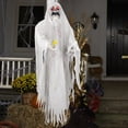 thumbnail image 4 of 70" Life-Size Hanging Grim Reaper White – Motion-Activated Skeleton Ghost with Glowing Red LED Eyes & Creepy Sound, Poseable Indoor Outdoor Halloween Decoration, 4 of 5