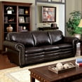 thumbnail image 2 of Benzara BM141584 Benedict Leatherette Upholstered Sofa, Dark Brown, 2 of 2