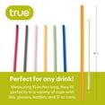 thumbnail image 4 of True Reusable Silicone Straws with Cleaning Brush for Smoothies, Hot and Cold Drinks for Travel and Picnic, Drinking Accessories, Set of 6, Multicolor, 4 of 10