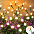 thumbnail image 3 of Luz LED Para Jardín, Luz Solar Para Jardín, Poste Verde, Luz Blanca Cálida, Carga De 4 A 6 Horas, Intermitente Y Encendido Constante Para Camino Para Fiesta, 3 of 7