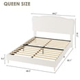 thumbnail image 3 of Yeshouse Estructura de cama para niños con cabecero ajustable, plataforma tapizada para niñas, forro polar bouclé, sin somier, fácil de montar, silenciosa, 3 of 9