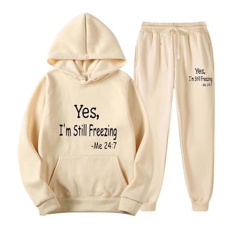 guisaled Mens 2 Piece Sweatsuit Outfits Letter Printed Hoodie Sweatshirt Joggers Sweatpants Set Casual Athletic Jogging Tracksuit