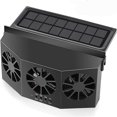 thumbnail image 1 of CHUANK Car Solar Powered Window Exhaust Fan with Three Air Outlet Car Air Purifier Car Solar Power Air Vent Radiator Fans for Backseat or Frontseat Vehicle Ventilation Fan (White), 1 of 6