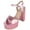Pink Metallic, variant on Women Block Chunky Thick High Heels Sandals Open Toe Platform Ankle Strap Strappy JASMINE-1 Hot Pink Patent 7