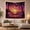 Palm Tree Hammock, variant on Ocean Waves Tropical with Beach Sunset Tall Palm, Mystical Fantasy for Space Lovers, Galaxy Room Decor, Valentine'S Day Gift, Tapestry Wall Hanging for Bedroom and Dorm
