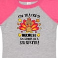 thumbnail image 4 of Inktastic Thanksgiving I'm Thankful Because I'm Gonna Be a Big Sister Girls Baby Bodysuit, 4 of 5
