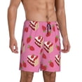 thumbnail image 2 of Sikiie Strawberry Cake Mens Pajama Shorts, Lightweight Lounge Pant with Pockets Soft Sleep Pj Shorts for MenX-Large, 2 of 6