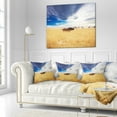 thumbnail image 2 of Designart Huge Rhino with Antelopes - Seashore Throw Pillow - 16x16, 2 of 4
