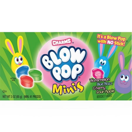 Charms Blow Pop Minis Easter, Cherry, Watermelon, Blue Razzberry and Sour Apple, 3-oz. Theater Box