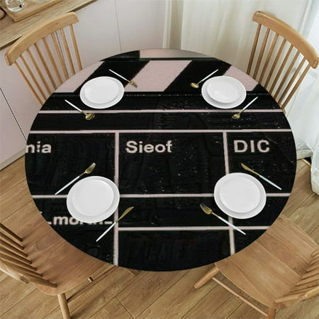 

Autua Film Industry Round Tablecloth | Stain Resistant & Washable | Perfect for Indoor & Outdoor Tables | Kitchen Dining Wedding Parties | 100% Polyester Fiber 46 -50
