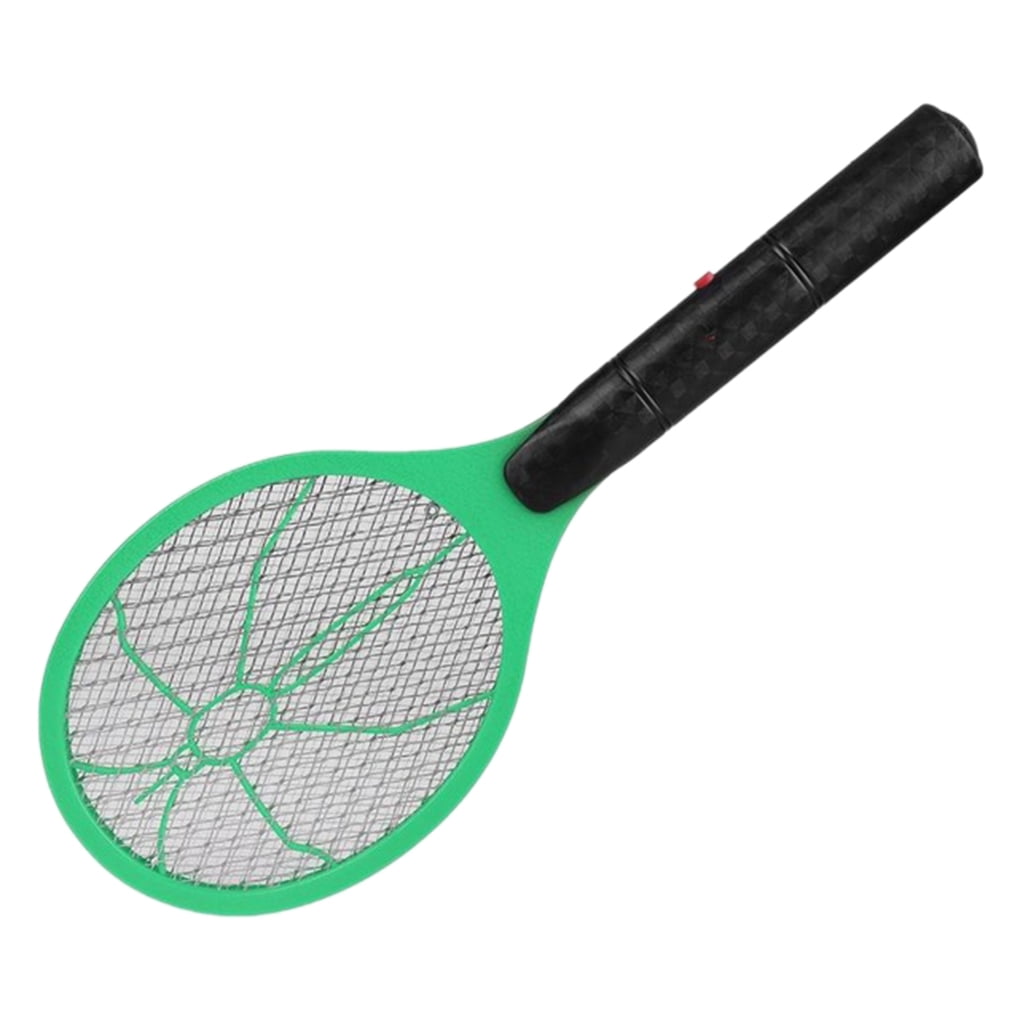 Electric Fly Mosquito swatter,3 Layer Hollow Out Rechargeable Bug Zapper,Green 