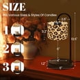 thumbnail image 2 of Candle Warmer Lamp with Timer Dimmer Leopard Print Brown Tan Black Shades Candle Lamp Warmer for Jar Candle with 4 Bulbs Gifts for Women Mothers Day Gift House Warming Gifts, 2 of 8