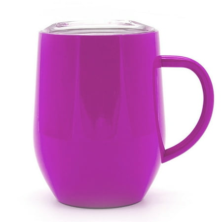 

With Lid Handy Stainless Steel Double Wall Sealed Cup Leak Proof Curved Handle