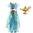 thumbnail image 1 of Disfraz de Jasmine para niña, vestido de princesa árabe, fiesta de cumpleaños, Navidad, ropa de Cosplay para bebé, 3-10 años Fivean unisex, 1 of 1