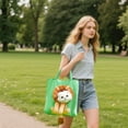 thumbnail image 3 of Pet for – Shaped Canvas Tote Bag for Cats and Small Dogs Breathable Handbag for Outdoor Adventures Portable Carrying Tote for Pet Travel and Camping Green, 3 of 3