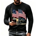 thumbnail image 4 of Mens 250 Anniversary USA Shirt Long Sleeve Graphic Tee American Flag Artwork Patriotic Independence Day Holiday Clothing, 4 of 4