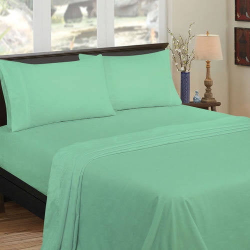 Mainstays 200 Thread Count Twin Flat, Mint Green Bed Sheets King