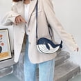 thumbnail image 3 of Jiibva Whale Design Shoulder Bag PU Leather Messenger Bag Fashion Crossbody Bag for Travel Dating and Casual Daily Accessory, 3 of 7