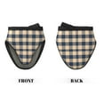 thumbnail image 7 of Blue Brown Twill Stripe Plaid Oven Mitts Heat Resistant - Soft Lining Silicone Mini Oven Mitts with HangingLoop, Kitchen Oven Gloves Heat Resistant 500℉ for Cooking Baking Microwave, 7 of 7