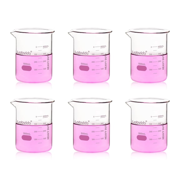 Vaso de vidrio Labvida Griffin Low Form 500 ml (6 unidades)