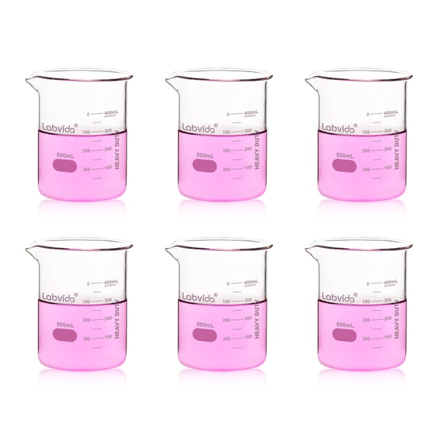 Vaso de vidrio Labvida Griffin Low Form 500 ml (6 unidades)