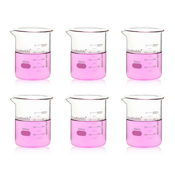 Vaso de vidrio Labvida Griffin Low Form 500 ml (6 unidades)