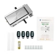 thumbnail image 4 of Graflsoa Smart Invisible Door Lock with Remote Control, Keyless Entry, 4 Remotes, Stainless Steel, Silver, Model HXQ908D-4Key, Includes Batteries, 4 of 6