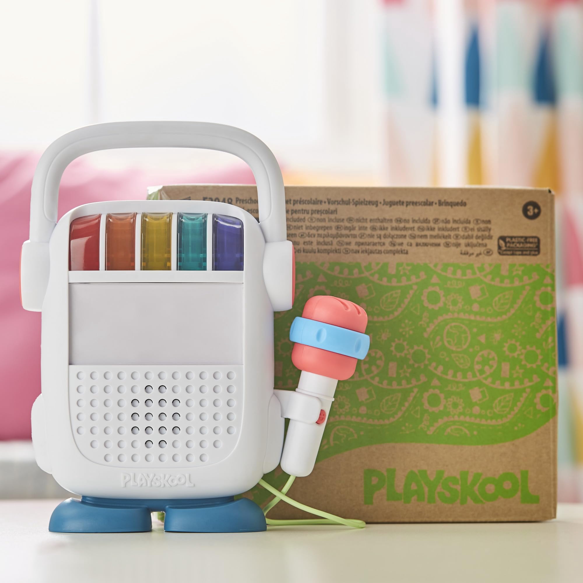 Playskool Rock n’ Roll Bot, Kids Bluetooth Speaker and Voice Changing Karaoke Microphone Toy, Ages 3 and Up (Exclusive)