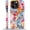Coastal and Fruity Summer Collage, variant on Compatible with iPhone 14 13 Case - Hybrid Heavy Duty 2 in 1 Full Body Rugged Shockproof Protection Glossy Case for iPhone 14 13 - Retro Patchwork Flower Bow