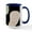White/Navy Inside, variant on CafePress - Aesthetic Boho Geometric Abstract Shapes Pattern Mugs - 15 oz Ceramic Large White Novelty Mug