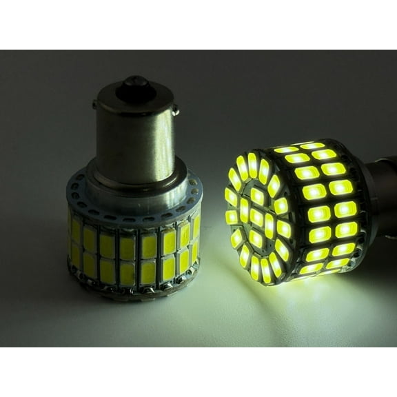 Rebaydo 2pcs BA15S LED Bulb 1129 6 Volt AC or DC Single Filament (Color:White 6000K;)