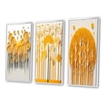 thumbnail image 3 of Designart "Quill Minimalism Abstract Yellow Forest II" Landscape Trees Framed Wall Art Set Of 3 - Yellow Trees Frame Gallery Set For Office Decor, 3 of 6